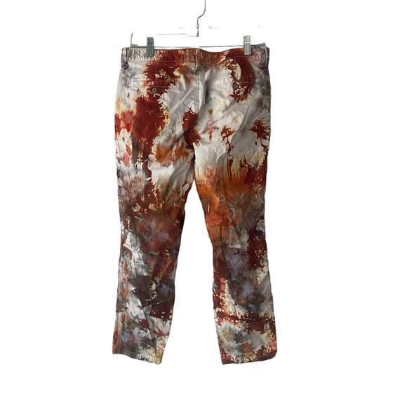 GAP Women's Size 6 W 28 Tie Dye Summer Girlfriend Khaki Crop Pants‎ - Picture 4 of 10